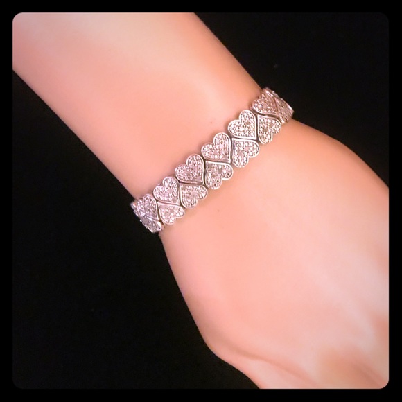 Jewelry - STERLING SILVER STAMP. 925 Cz Bracelet
